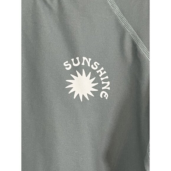 Rylee Cru Swim Kid 8Y Crew Pullover Green Rashguard Travel Preppy Neutral Beach - Picture 4 of 8